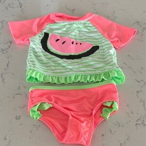 Watermelon rash guard swimsuit 3t